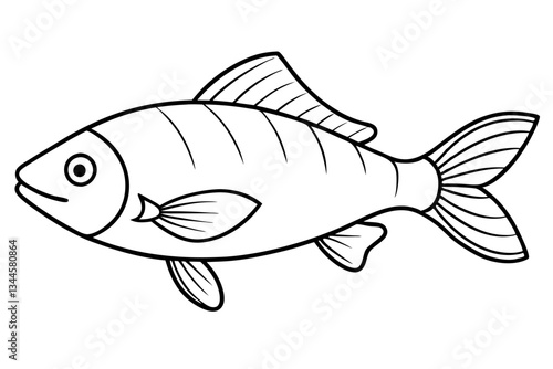 fish line art silhouette vector illustration