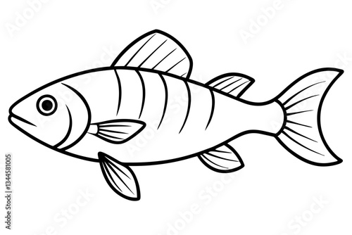 fish line art silhouette vector illustration