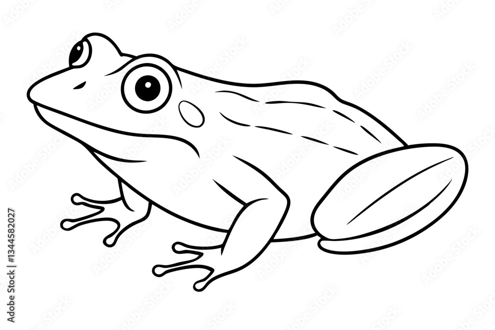 Naklejka premium frog line art silhouette vector illustration