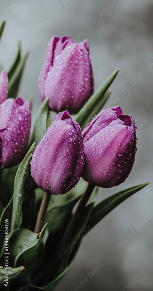 Fototapeta premium floral purple tulip art and purple tulip photography