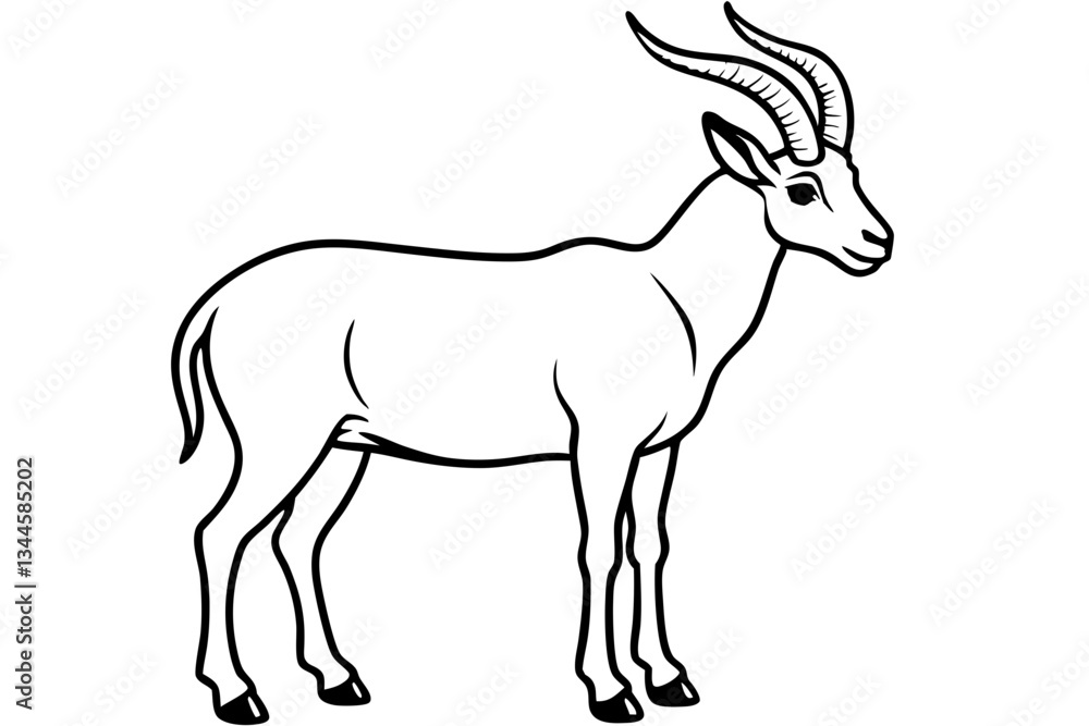 ibex line art silhouette vector illustration ibex line art silhouette vector illustration