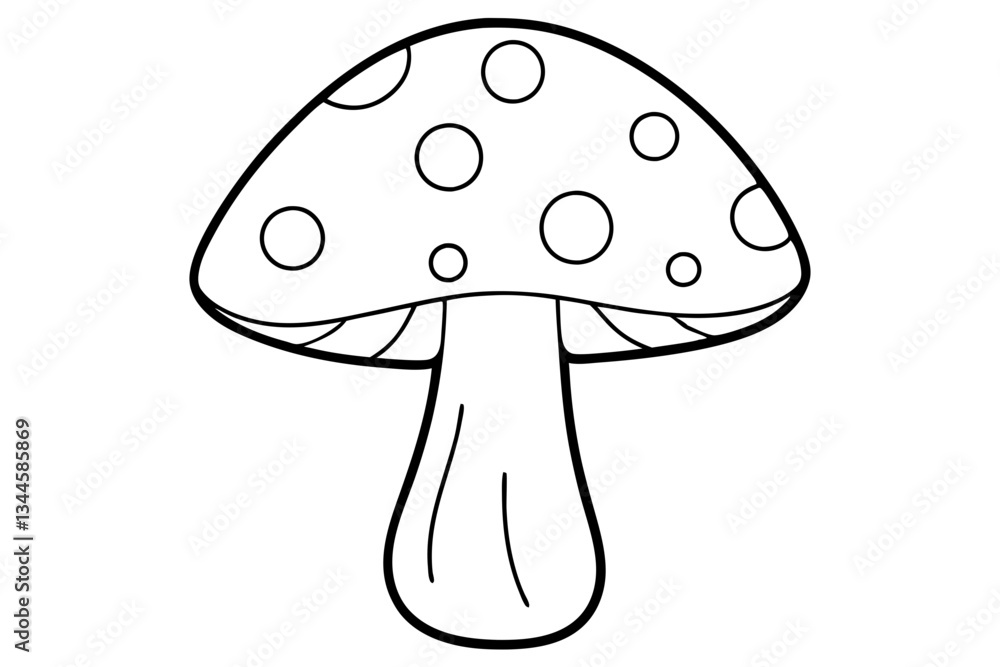 mushroom line art silhouette vector illustration mushroom line art silhouette vector illustration