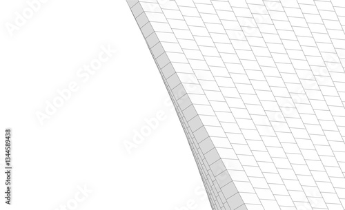 Abstract lines architectural 3d drawing