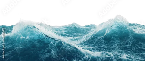 Panel kuchenny z motywem High-resolution image of stylized ocean waves with a clean, isolated background, Dynamic Ocean Waves PNG