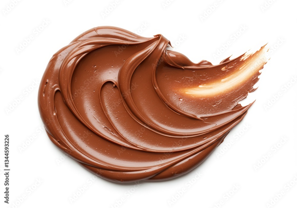 Swirled Chocolate Spread Isolated on White - Delicious chocolate spread, creamy texture, rich brown color, sweet treat, dessert topping. Symbolizing indulgence, sweetness, richness, delight Swirled Chocolate Spread Isolated on White - Delicious chocolate spread, creamy texture, rich brown color, sweet treat, dessert topping. Symbolizing indulgence, sweetness, richness, delight