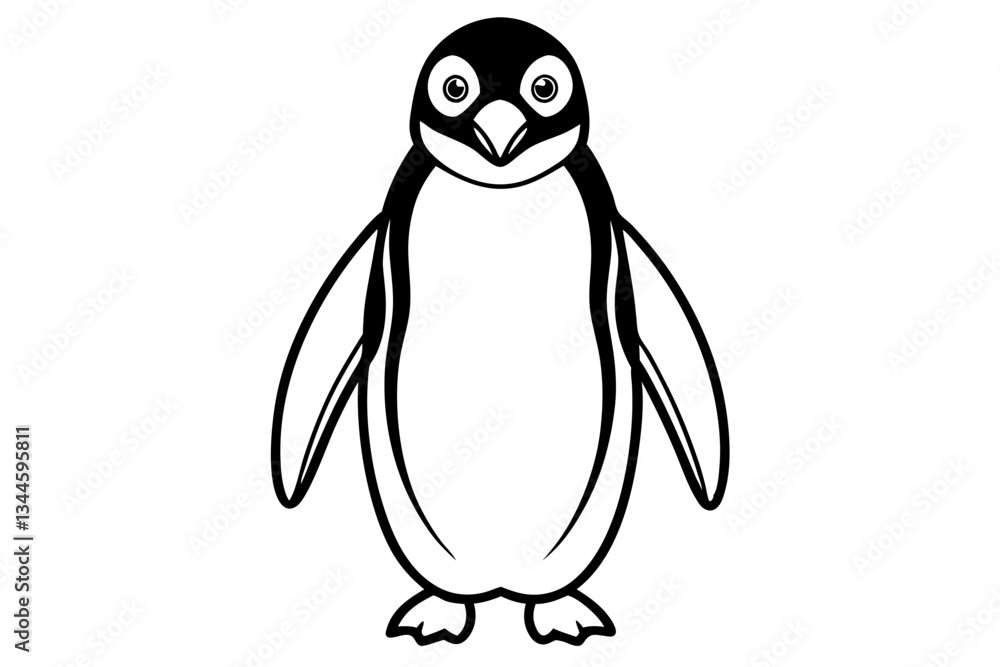 Fototapeta premium penguin on white background