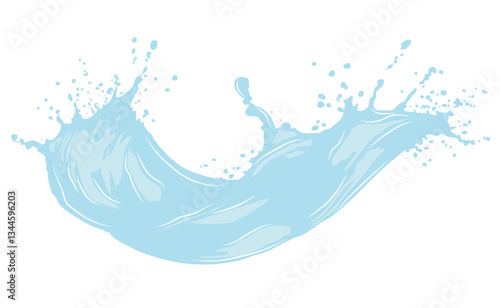 splash of a wide drop of water or liquid