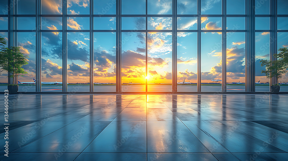 Spacious Airport View Showcases Anticipation and Stillness Spacious Airport View Showcases Anticipation and Stillness