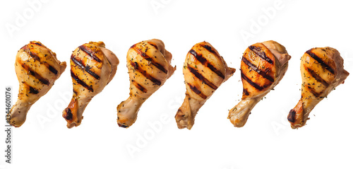 Obraz na płótnie grilled chicken leg isolated w salonie
