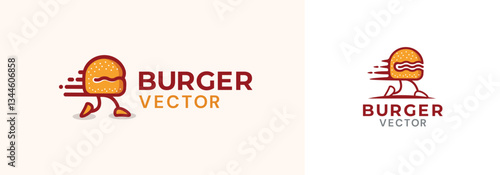 Burger house vector logo design 