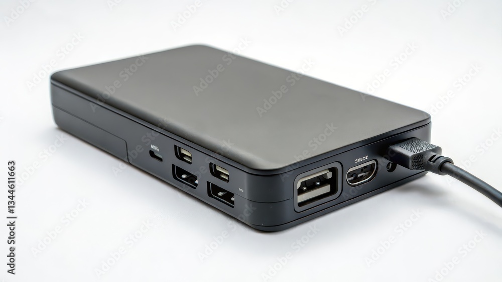 Portable Power Bank on White Background Portable Power Bank on White Background