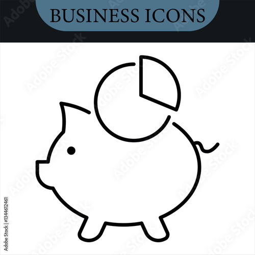 Employee Stock Ownership Plan Line Editable Icons set. Vector icons set. Vector illustration in modern thin line style of business related icons: company, shares, benefits and pension savings.Isolated