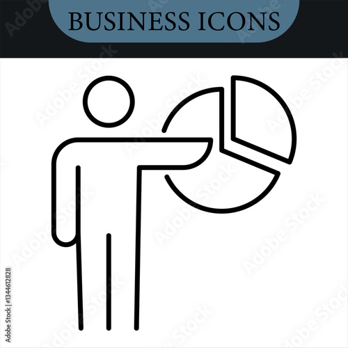 Employee Stock Ownership Plan Line Editable Icons set. Vector icons set. Vector illustration in modern thin line style of business related icons: company, shares, benefits and pension savings.Isolated