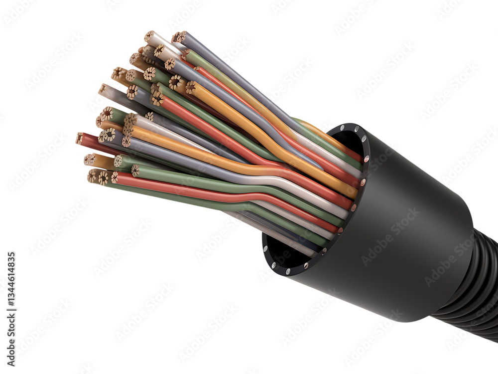 electrical cable isolated 