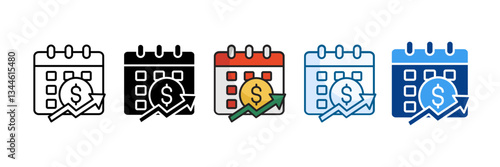 Increase Icon Set Multiple Style Collection