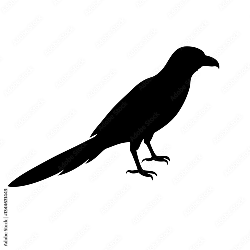 Fototapeta premium Vector illustration of a bird silhouette featuring a pigeon with a branch in winter, showcasing nature and wildlife in a simple, artistic design