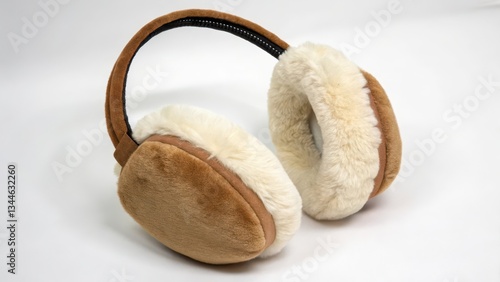 Earmuffs, Tan, White Background