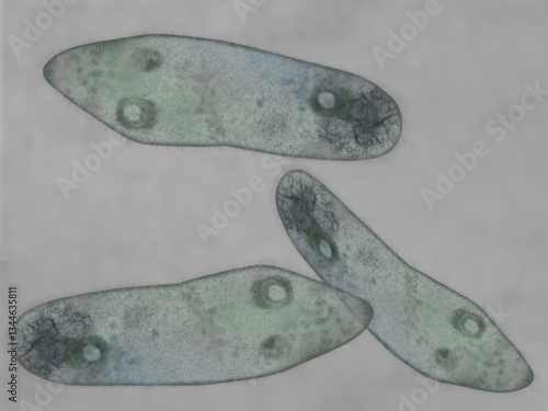 Microscopic of paramecium and amoeba