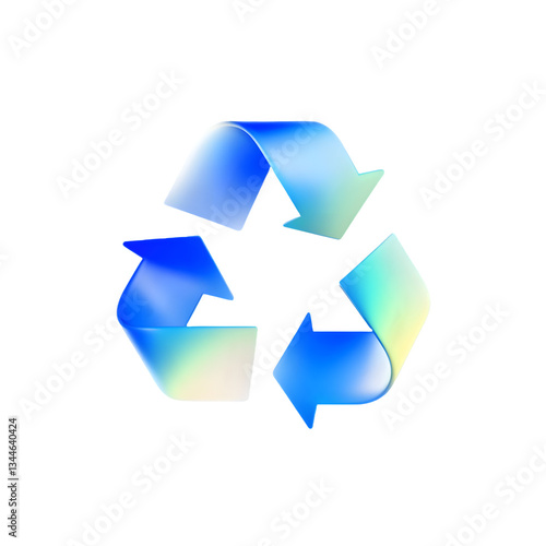 Free Download Futuristic 3D Recycling Symbol - GFXLoad