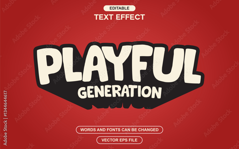 Fototapeta premium PLAYFUL GENERATION TEXT EFFECT