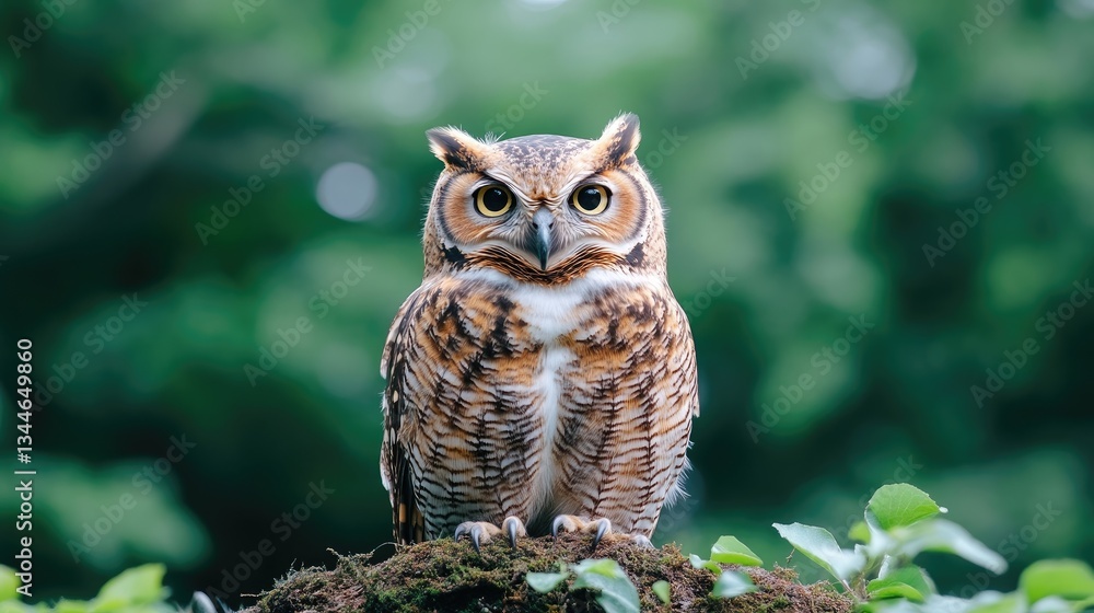 Fototapeta premium Great Horned Owl in Nature