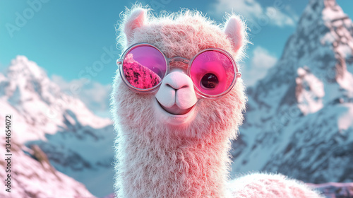 close up of an alpaca