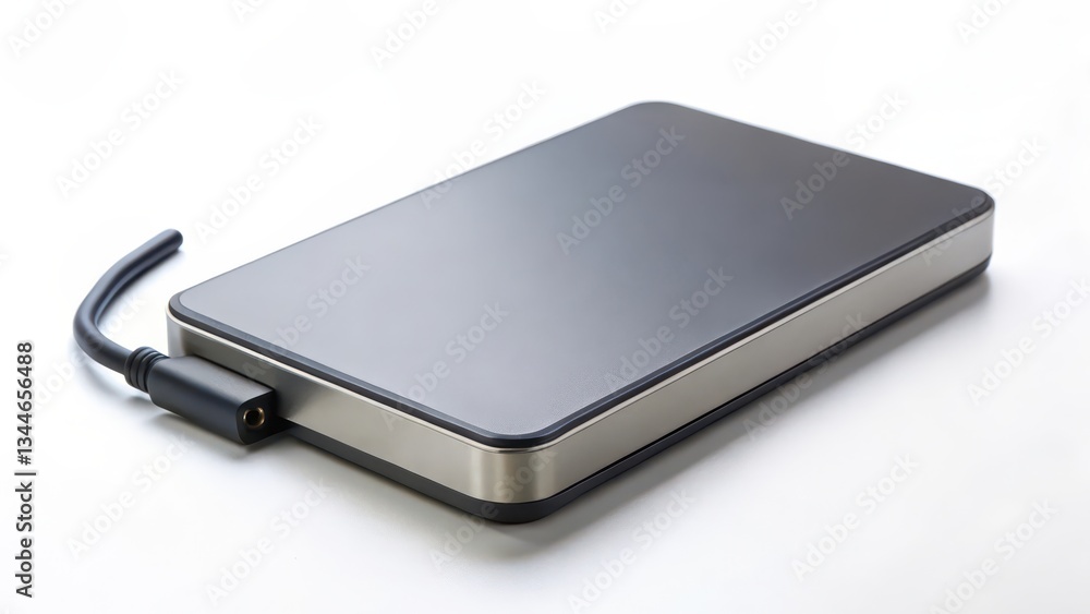 External Hard Drive on White Background External Hard Drive on White Background
