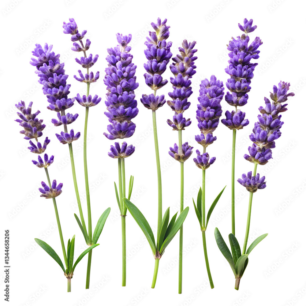 Fototapeta premium lavender flowers isolated on transparent background
