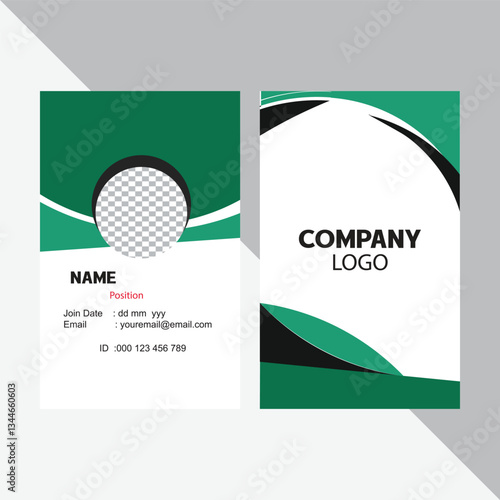 Office business man id card with minimalist elements template