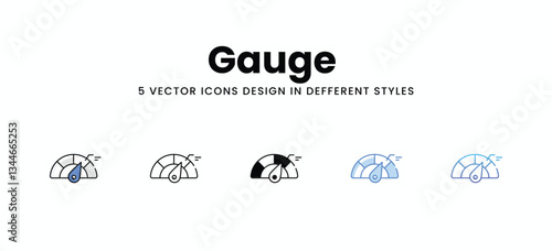 Gauge  vector icons set stock illustration