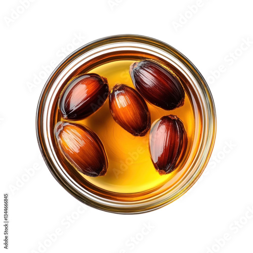 palm oil in a glass bowl
