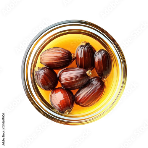 palm oil in a glass bowl