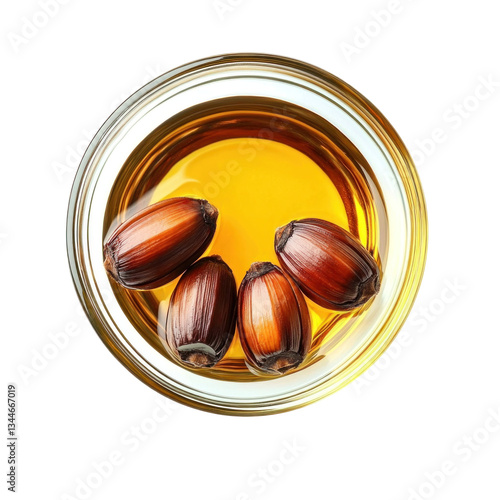 palm oil in a glass bowl