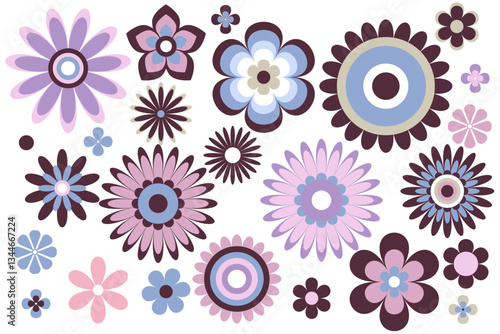 Set of flowers
