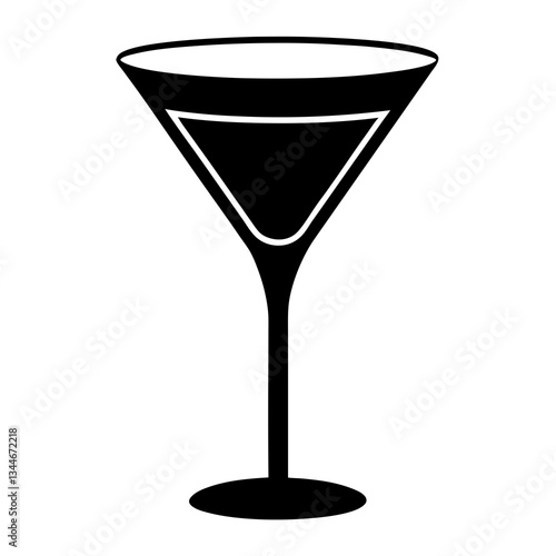 martini glass with a cocktail