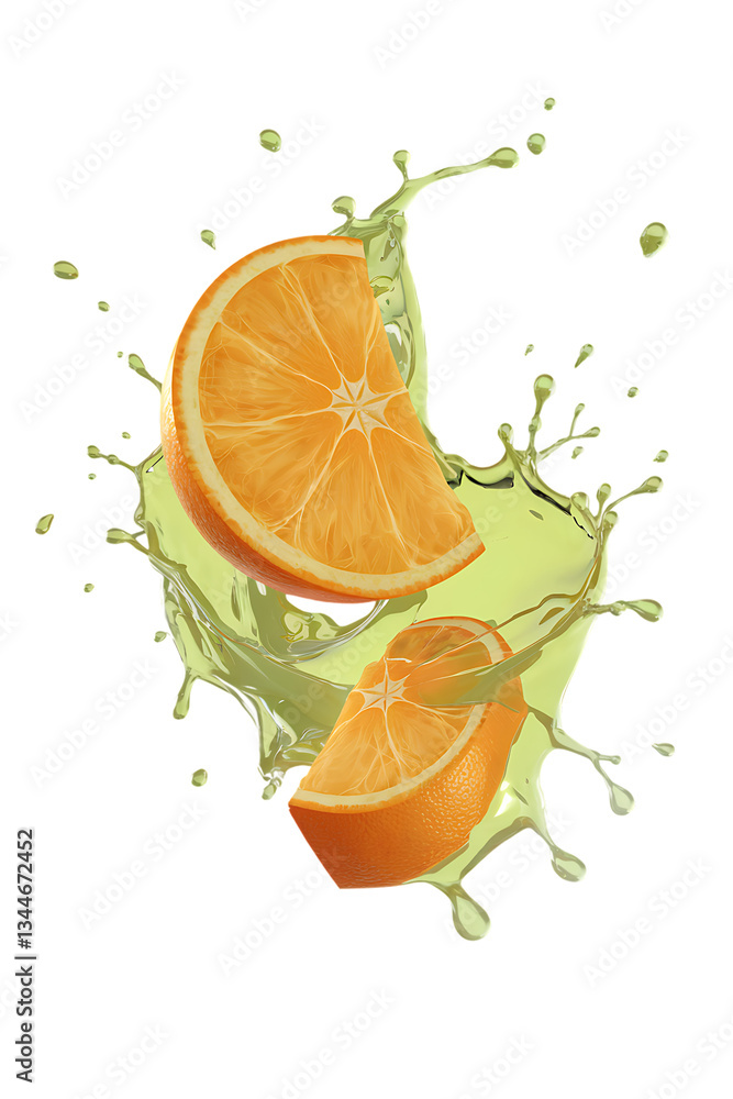 citrus splash isolated isolated