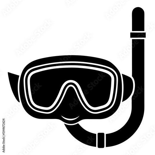 set of diving mask and snorkel
