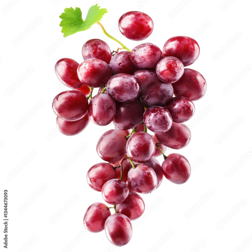 Fototapeta premium red grapes isolated on white