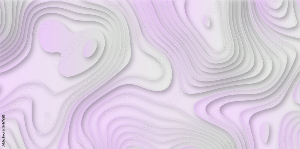 Obraz premium Abstract wavy line paper cut white background Abstract soft white background with waves, textured Papercut background papercut image. Vector illustration.