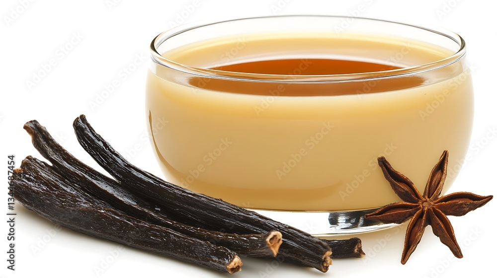Fototapeta premium Vanilla infusion star anise, aroma, flavor essence