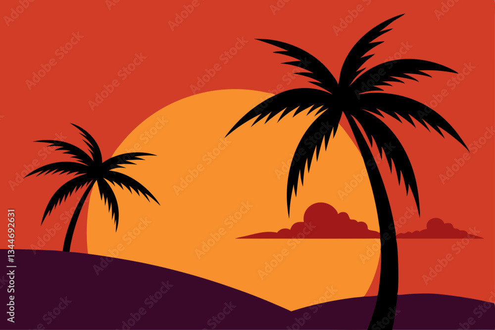 palm trees on the beach palm trees on the beach