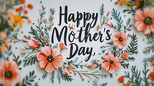 Celebrate Mothers Day With Vibrant Flowers and Heartfelt Messages in Colorful...