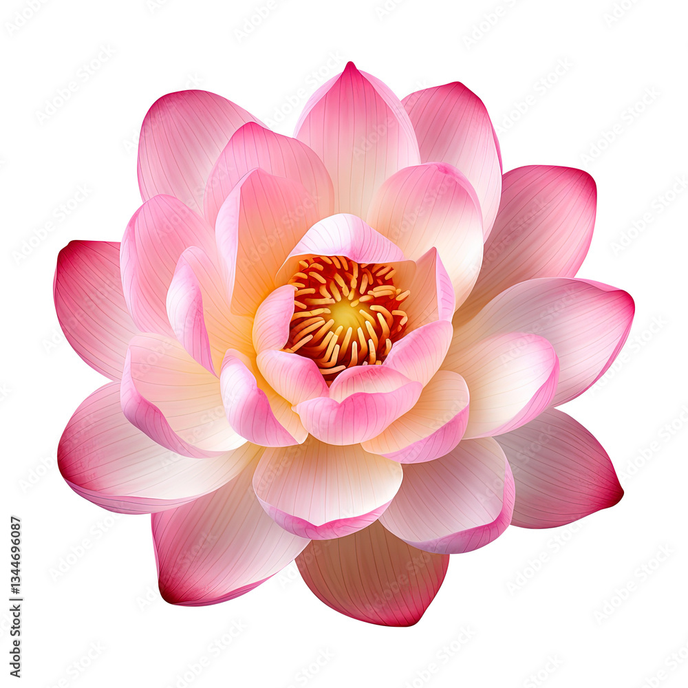 Fototapeta premium lotus flower isolated on transparent background Remove png, Clipping Path