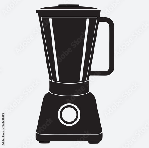 blender1 silhouette vector art illustration, blender isolated on white