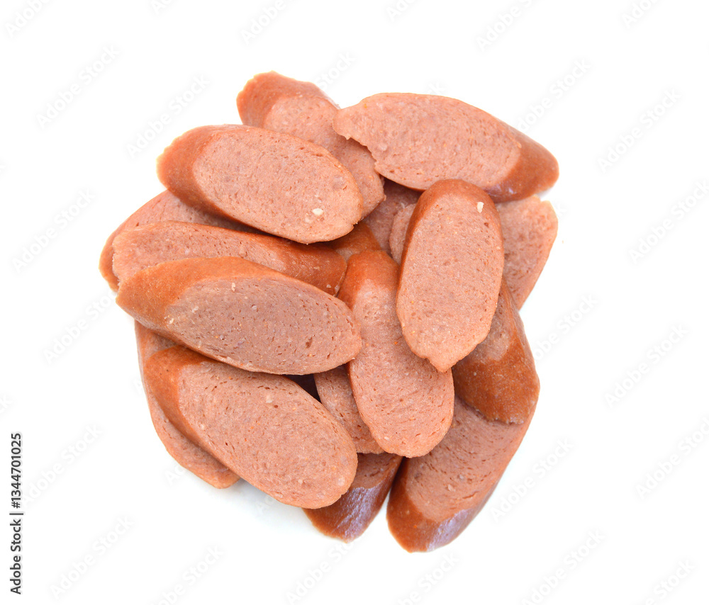 Stack Sausage, breakfast on white Stack Sausage, breakfast on white