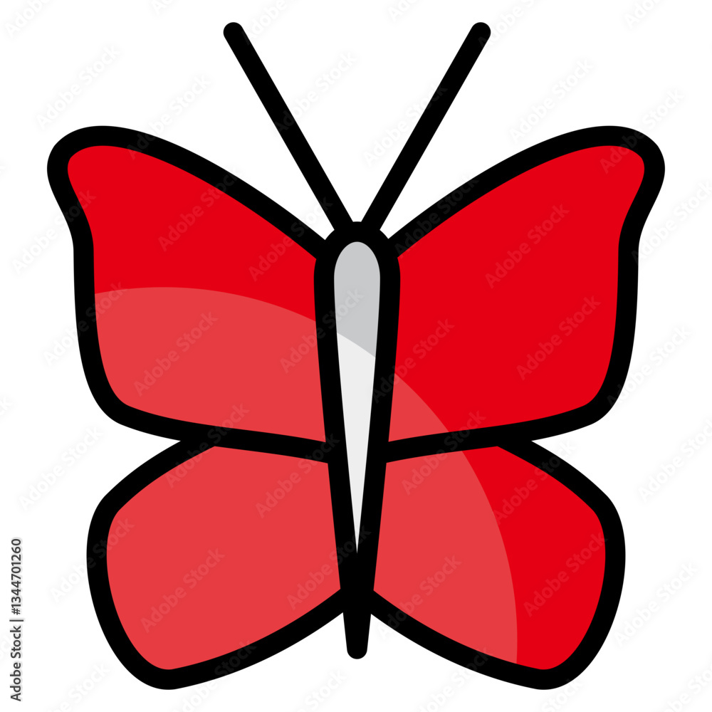 Naklejka premium Butterfly Icon Element For Design