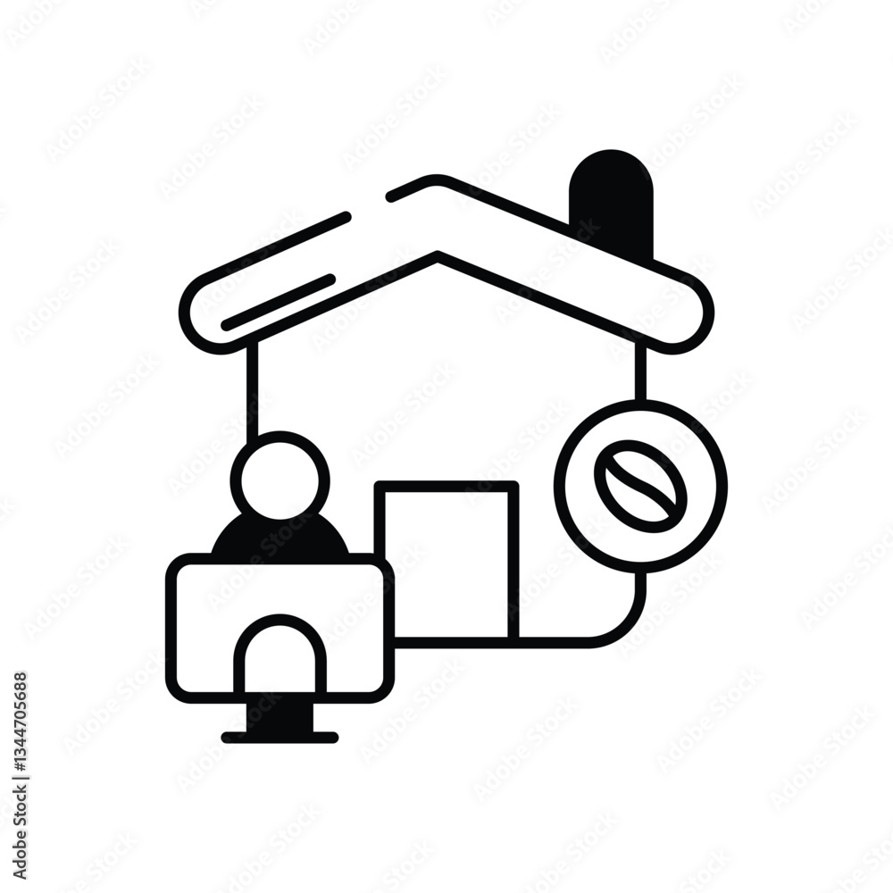 Coffee House vector icon stock illustration Coffee House vector icon stock illustration