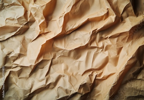 Textured Brown Wrinkled Paper Background Perfect for Crafts and Design Projects