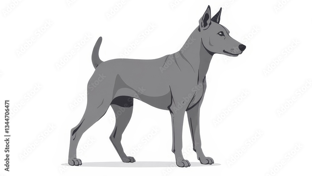 Black and white silhouette airedale terrier dog animal canine Black and white silhouette airedale terrier dog animal canine