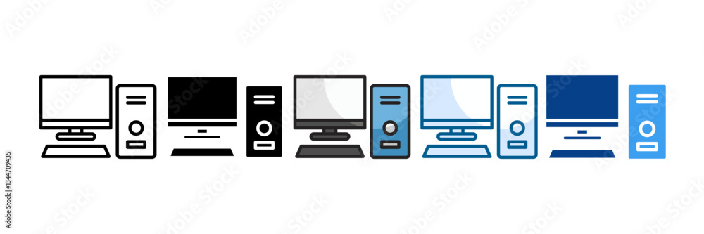 Computer Icon Set Multiple Style Collection Computer Icon Set Multiple Style Collection